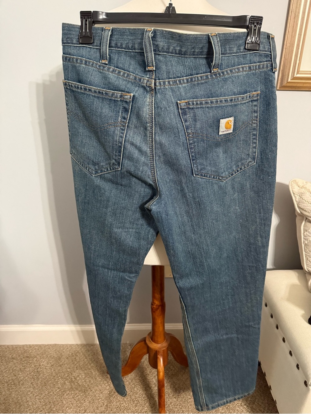 Carhartt Blue Relaxed Straight-Leg Men’s Jeans